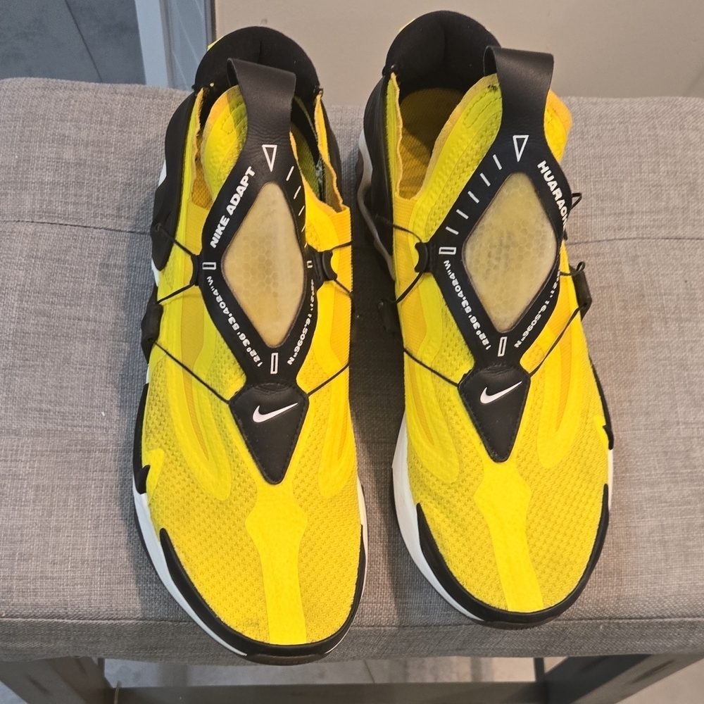 Nike Adapt Huarache Opti Yellow Sneakers. Size 13 With BOX